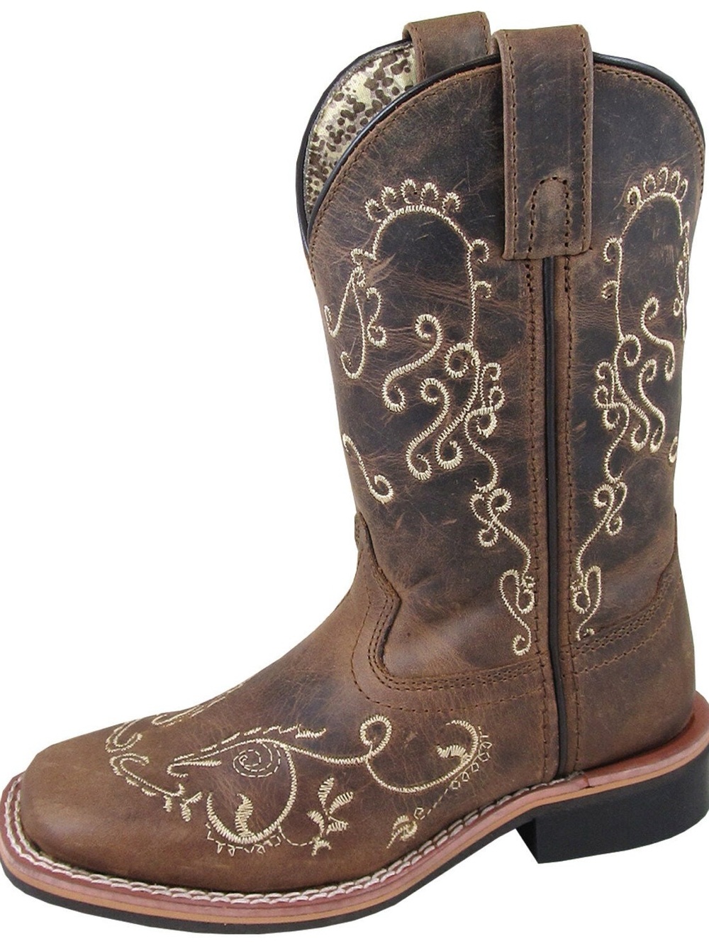 Brown Embroidered Western Cowboy Boot